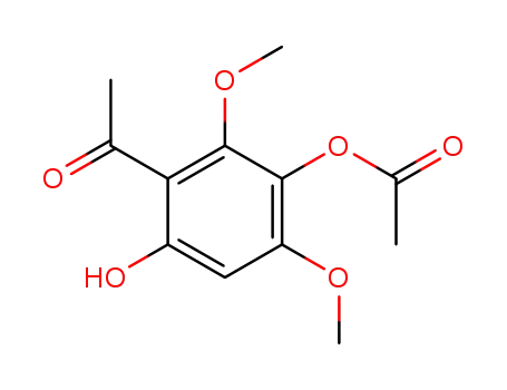 Molecular Structure of 21919-63-1 (3-acetyl-4-hydroxy-2,6-dimethoxyphenyl acetate)