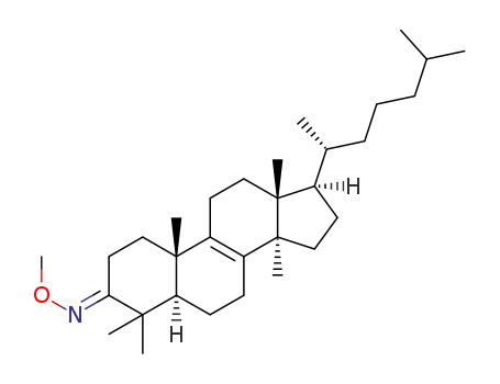 (5R,10S,13R,14R,17R,E)-4,4,10,13,14-pentamethyl-17-[(R)-6-methylheptan-2-yl]-4,5,6,7,10,11,12,13,14,15,16,17-dodecahydro-1H-cyclopenta[a]phenanthren-3(2H)-one O-methyl oxime