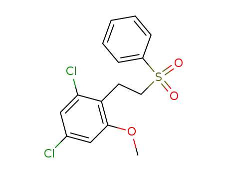 Molecular Structure of 126644-83-5 (1,5-dichloro-3-methoxy-2-<2-(phenylsulfonyl)ethyl>benzene)