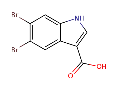 Molecular Structure of 857809-64-4 (5,6-dibromo-1H-indole-3-carboxylic acid)
