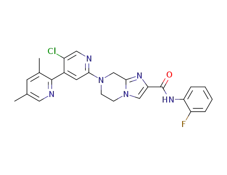 7-(5'-chloro-3,5-dimethyl-2,4'-bipyridin-2'-yl)-N-(2-fluorophenyl)-5,6,7,8-tetrahydroimidazo[1,2-a]pyrazine-2-carboxamide