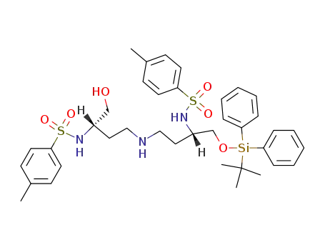 (2S,8S)-9-(tert-Butyldiphenylsilyloxy)-2,8-bis<(4-methylphenyl)sulfonylamino>-5-azanonanol