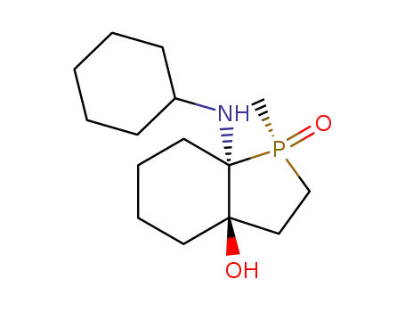 Molecular Structure of 74925-33-0 ((3aS)-7a-(cyclohexylamino)-1-methyloctahydro-3aH-phosphindol-3a-ol 1-oxide)