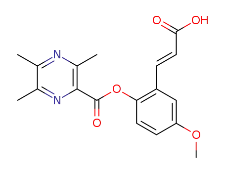 (E)-3-(5-methoxy-2-((3,5,6-trimethylpyrazine-2-carbonyl)oxy)phenyl)acrylic acid