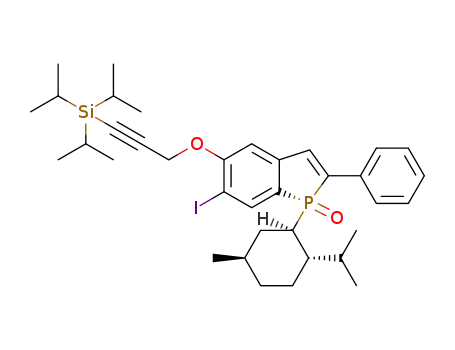 6-iodo-1-(L-menthyl)-1-oxo-2-phenyl-5-(3-(triisopropylsilyl)prop-2-ynyloxy)-1H-phosphindole