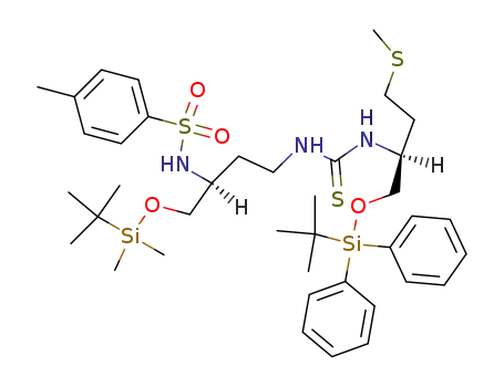 N-<(3S)-4-<(tert-butyldimethylsilyl)oxy>-3-<<(4-methylphenyl)sulfonyl>amino>butyl>-N'-<(2S)-1-<(tert-butyldiphenylsilyl)oxy>-5-thiahex-2-yl>thiourea