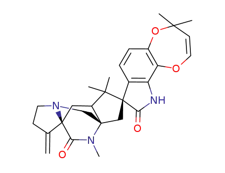 Molecular Structure of 125439-04-5 (Spiro[4H,8H-[1,4]dioxepino[2,3-g]indole-8,7'(8'H)-[5H,6H-5a,9a](iminomethano)[1H]cyclopent[f]indolizine]-9,10'(10H)-dione,2',3',8'a,9'-tetrahydro-4,4,8',8',11-pentamethyl-1'-methylene-,(5'aS,7'R,8'aS,9'aR)- (9CI))