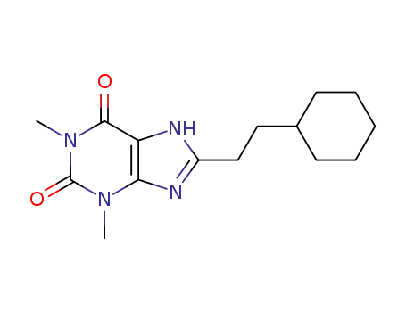Molecular Structure of 5426-90-4 (8-(2-Cyclohexylethyl)-1,3-dimethyl-7H-purine-2,6(1H,3H)-dione)