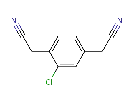 Molecular Structure of 56403-38-4 (1,4-Bis-(cyanomethyl)-2-chlorbenzol)