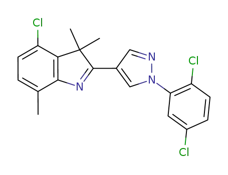 4-chloro-2-(1-(2,5-dichlorophenyl)-1H-pyrazol-4-yl)-3,3,7-trimethyl-3H-indole