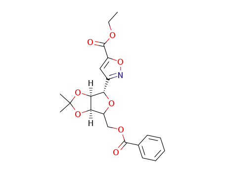 3-((3aS,4S,6aR)-6-Benzoyloxymethyl-2,2-dimethyl-tetrahydro-furo[3,4-d][1,3]dioxol-4-yl)-isoxazole-5-carboxylic acid ethyl ester