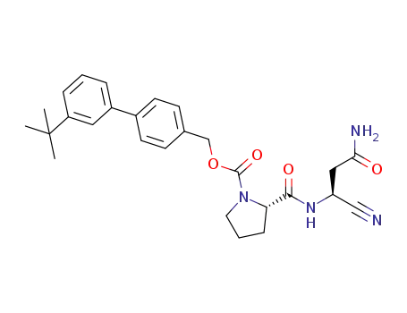 (S)-(3’-tert-butyl-[1,1’-biphenyl]-4-yl)methyl 2-(((S)-3-amino-1-cyano-3-oxopropyl)carbamoyl)-pyrrolidine-1-carboxylate