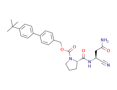(S)-(4’-tert-butyl-[1,1’-biphenyl]-4-yl)methyl 2-(((S)-3-amino-1-cyano-3-oxopropyl)carbamoyl)-pyrrolidine-1-carboxylate