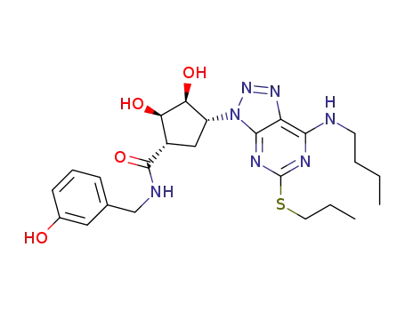 [1S-(1α,2β,3β,4α)]-4-[7-(Butylamino)-5-(propylthio)-3H-1,2,3-triazolo[4,5-d]pyrimidin-3-yl]-2,3-dihydroxy-N-[(3-hydroxyphenyl)methyl]-cyclopentanecarboxamide