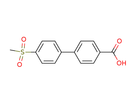 Molecular Structure of 16734-98-8 (4-(4-Methanesulfonylphenyl)benzoic acid)