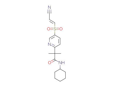 2-[5-((E)-2-cyanoethenesulfonyl)pyridin-2-yl]-N-cyclohexylisobutyramide