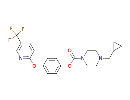 4-Cyclopropylmethyl-piperazine-1-carboxylic acid 4-(5-trifluoromethyl-pyridin-2-yloxy)-phenyl ester