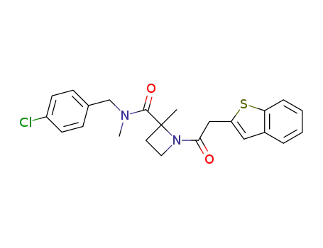 1-(2-(benzo[b]thiophen-2-yl)acetyl)-N-(4-chlorobenzyl)-N,2-dimethylazetidine-2-carboxamide