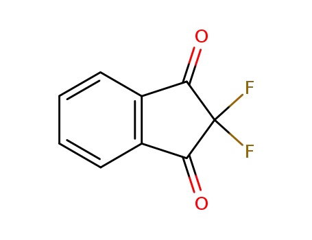 Molecular Structure of 76185-13-2 (1H-Indene-1,3(2H)-dione, 2,2-difluoro-)
