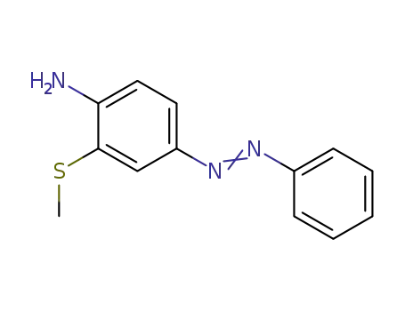Molecular Structure of 13926-52-8 (3-Methylmercapto-4-amino-azobenzol)