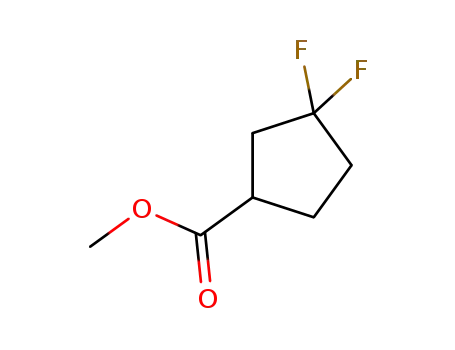 Molecular Structure of 1394129-94-2 (Methyl 3,3-difluorocyclopentanecarboxylate)