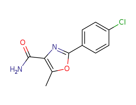 Molecular Structure of 51655-77-7 (4-Oxazolecarboxamide, 2-(4-chlorophenyl)-5-methyl-)