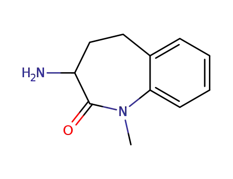 Molecular Structure of 103825-24-7 (3-amino-1-methyl-2,3,4,5-tetrahydro-1H-1-benzazepin-2-one)