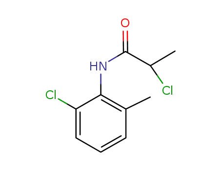 Molecular Structure of 572881-05-1 (Propanamide, 2-chloro-N-(2-chloro-6-methylphenyl)-)
