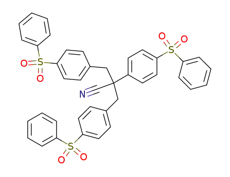 Molecular Structure of 7705-65-9 (2-[4-(phenylsulfonyl)benzyl]-2,3-bis[4-(phenylsulfonyl)phenyl]propanenitrile)