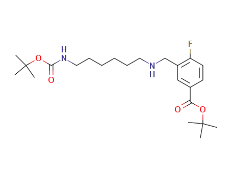 tert-butyl 3-(((6-((tert-butoxy)carbonylamino)hexyl)amino)methyl)-4-fluorobenzoate