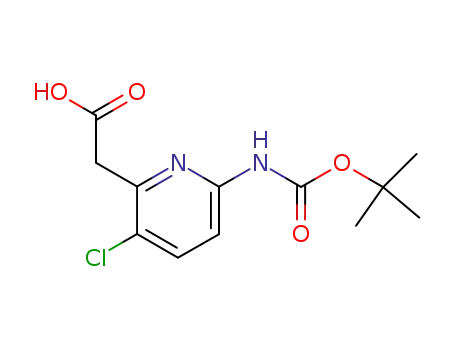 2-(6-tert-Butoxycarbonylamino-3-chloro-pyridin-2-yl)-acetic acid