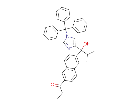 1-{6-[1-Hydroxy-2-methyl-1-(1-trityl-1H-imidazol-4-yl)propyl]naphthalen-2-yl}-1-propanone