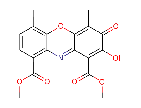 2-hydroxy-4,6-dimethyl-3-oxo-3<i>H</i>-phenoxazine-1,9-dicarboxylic acid dimethyl ester