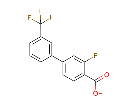 Molecular Structure of 926222-59-5 (2-Fluoro-4-(3-trifluoroMethylphenyl)benzoic acid)