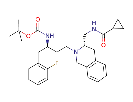 [3-{(3S)-[(cyclopropanecarbonyl-amino)-methyl]-3,4-dihydro-1H-isoquinolin-2-yl}-(1R)-(2-fluoro-benzyl)-propyl]-carbamic acid tert-butyl ester