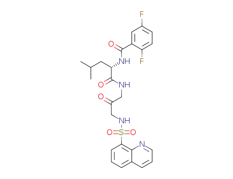 1-N-(N-2,5-difluoro-benzoyl-leucinyl)-amino-3-N-(8-quinoline-sulfonyl)-amino-propan-2-one