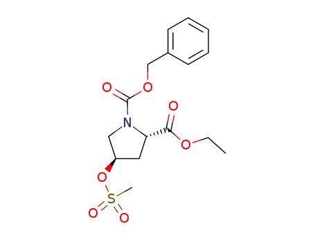 (4R)-N-Benzyloxycarbonyl-4-methansulfonyloxy-L-prolin-ethylester