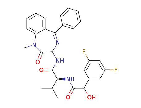 3-[N'-(3,5-difluorophenyl-α-hydroxyacetyl)-L-valinyl]-amino-2,3-dihydro-1-methyl-5-phenyl-1H-1,4-benzodiazepin-2-one
