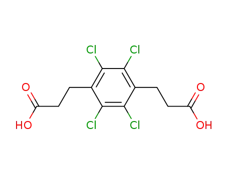 1,4-Bis-(2-carboxy-aethyl)-2,3,5,6-tetrachlor-benzol