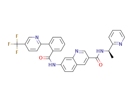 [R]-7-[2-(5-trifluoromethyl-pyridin-2-yl)-benzoylamino]-quinoline-3-carboxylic acid (1-pyridin-2-yl-ethyl)-amide