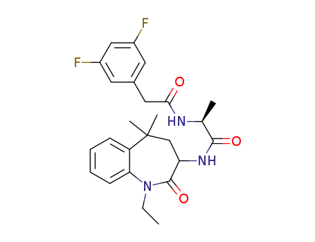 3-(N'-(3,5-difluorophenylacetyl)-L-alaninyl)amino-1-ethyl-5,5-dimethyl-1,3,4,5-tetrahydro-2H-1-benzazepin-2-one