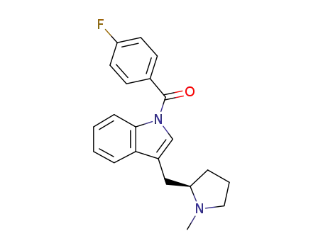 Molecular Structure of 244122-50-7 ((R)-1-(4-Fluorobenzoyl)-3-(1-methyl-2-pyrrolidinylmethyl)indole)