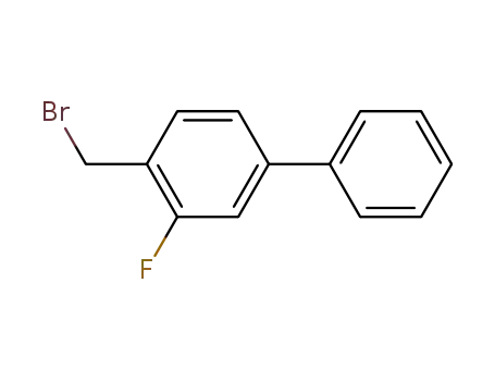 Molecular Structure of 193013-78-4 (1,1'-Biphenyl, 4-(bromomethyl)-3-fluoro-)