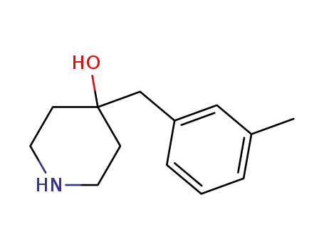Molecular Structure of 1225919-63-0 (4-(3-methylbenzyl)piperidin-4-ol)