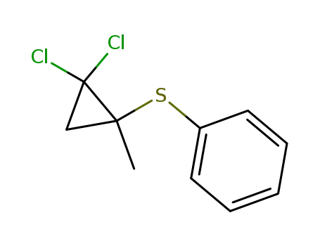 Molecular Structure of 35347-54-7 (1,1-Dichloro-2-methyl-2-phenylmercaptocyclopropan)