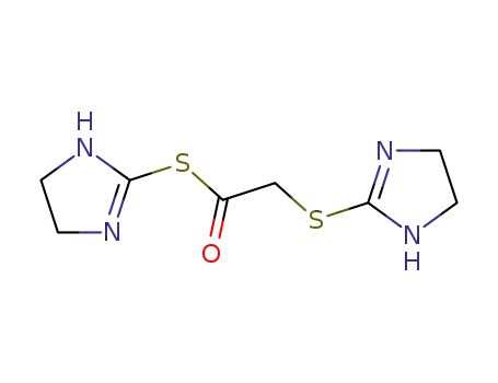 Molecular Structure of 92114-17-5 ((4,5-dihydro-1<i>H</i>-imidazol-2-ylsulfanyl)-thioacetic acid <i>S</i>-(4,5-dihydro-1<i>H</i>-imidazol-2-yl) ester)
