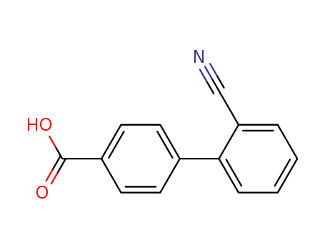 Molecular Structure of 5728-44-9 (4-(2-Cyanophenyl)benzoic acid)