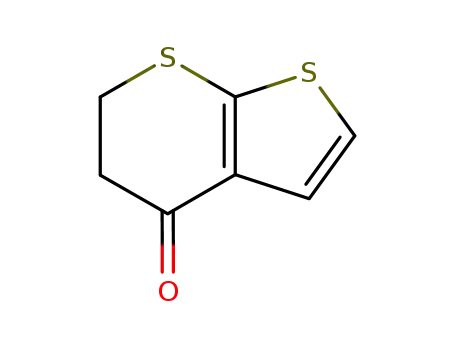 Molecular Structure of 7675-04-9 (5,6-Dihydro-4H-thieno[2,3-b]thiopyran-4-one)