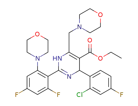 ethyl 2-[2,4-difluoro-6-(morpholin-4-yl)phenyl]-4-(2-chlor-4-fluorophenyl)-6-(morpholine-4-ylmethyl)-1,4-dihydropyrimidine-5-carboxylate