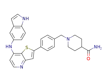 4-Piperidinecarboxamide,
1-[[4-[7-(1H-indol-5-ylamino)thieno[3,2-b]pyridin-2-yl]phenyl]methyl]-